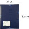 Binder with 3 flaps and elastic made from recycled PP 700? Forever, for A4 Blue