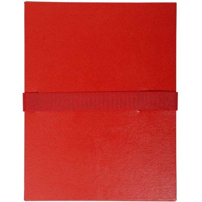 Presentation folder with Balacroneinband, with Velcro band for A4 Red