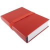 Presentation folder with Balacroneinband, with Velcro band for A4 Red