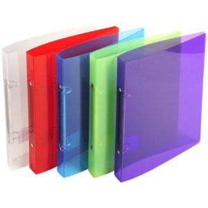 Ring binder 170x220 2R15mm CRYSTAL COLORS sorted colors