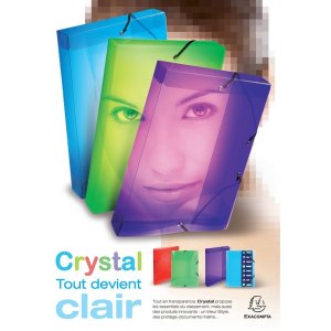 Ring binder 170x220 2R15mm CRYSTAL COLORS sorted colors