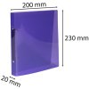 Ring binder 170x220 2R15mm CRYSTAL COLORS sorted colors