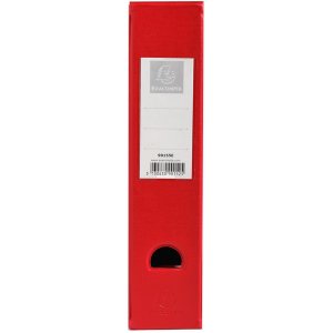 Stehsammler 2mm of resistant PVC back 70mm with glued label holder and handle hole red