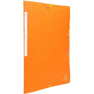 Binder with elastic and three valves of monoblock Scotten Manila carton 425g Nature Future, for A4 Orange