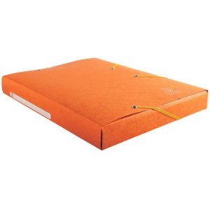 Binder with elastic and three valves of monoblock Scotten Manila carton 425g Nature Future, for A4 Orange