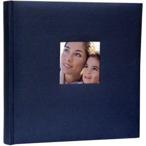 Linen Photo Album Velina 24x24 cm blue