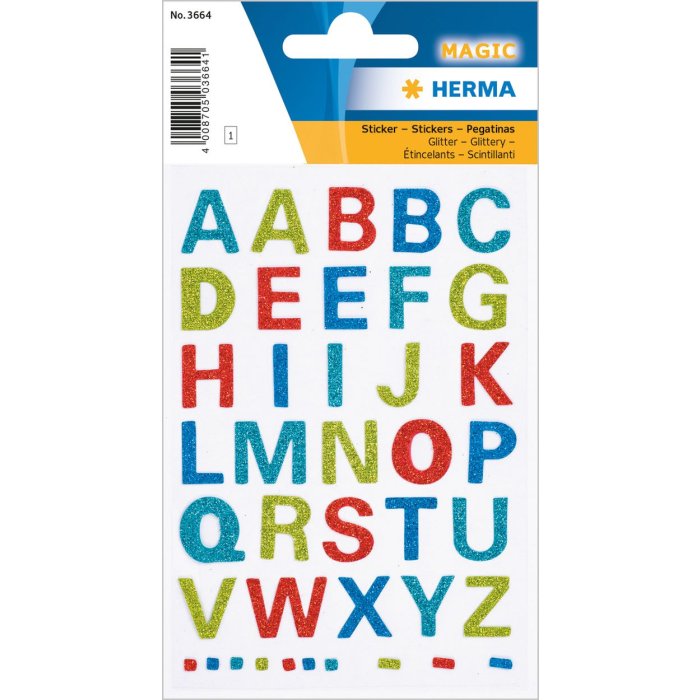 HERMA Sticker MAGIC Letters, glittery