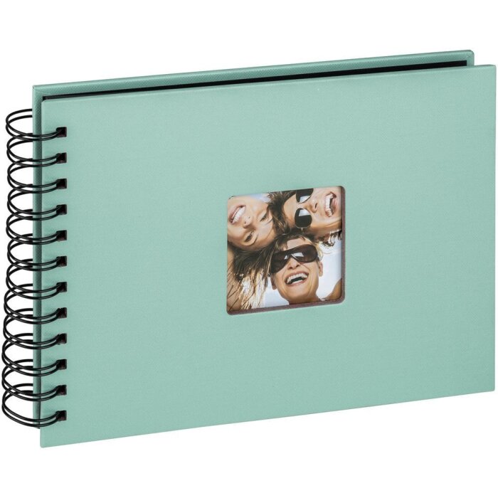 wire-o bound photo album Fun mint green 23x17cm