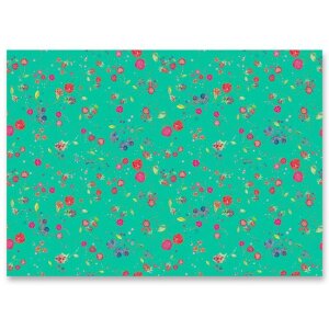 FRUITS green wrapping paper 1 sheet 50x70 cm