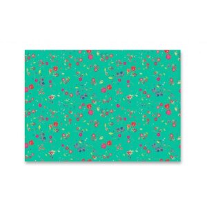 FRUITS green wrapping paper 1 sheet 50x70 cm