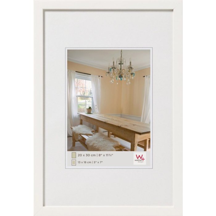 Peppers wooden frame 40x60 cm polar white