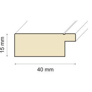 wooden frame Orion 13x18 cm white