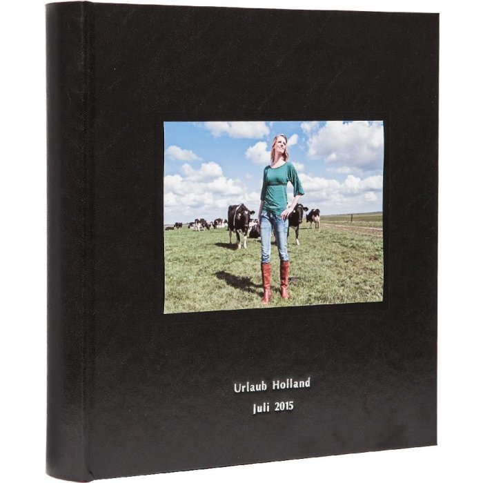 HNFD Personalised photo album Kolara black 30x30 cm 100 black sides