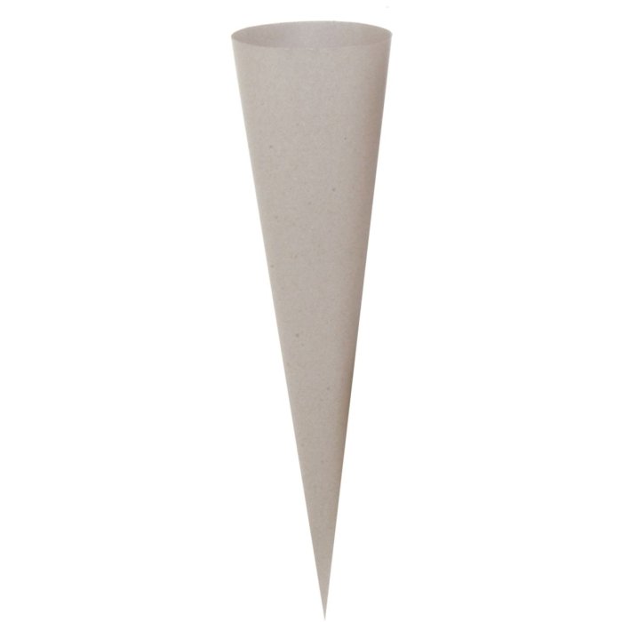 School cone blank gray 50 cm