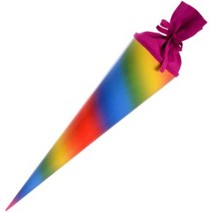 Craft school cone rainbow 70 cm 1 pc.