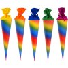 Craft school cone rainbow 70 cm 1 pc.