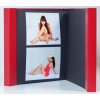 HNFD Maxi photo album Lona red 34,5x33 cm 100 black sides