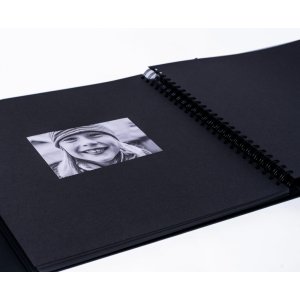 XXL Photo Album Lona Black 100 black sides