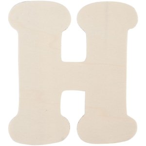 letter H 11 cm made of wood