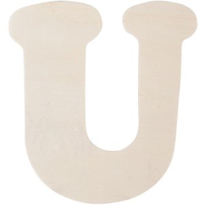 Clayre & Eef letter U 11 cm made of wood