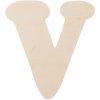 letter V 11 cm made of wood