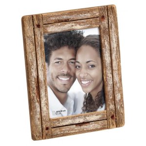 Wooden photo frame Dupla 15x20 cm white - natural