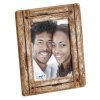 Wooden photo frame Dupla 15x20 cm white - natural