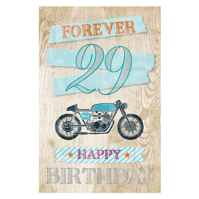 ARTEBENE Card Birthday Motorcycle Forever 29