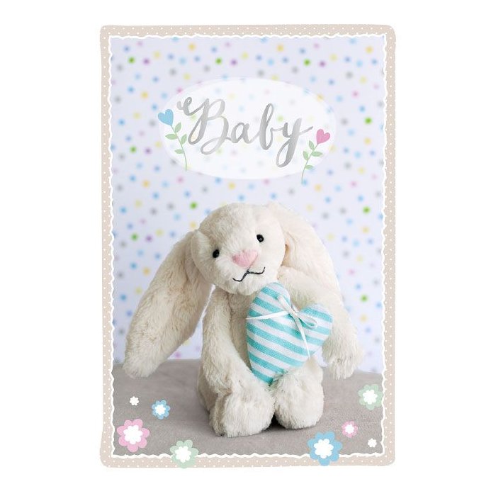 ARTEBENE card birth bunny with heart