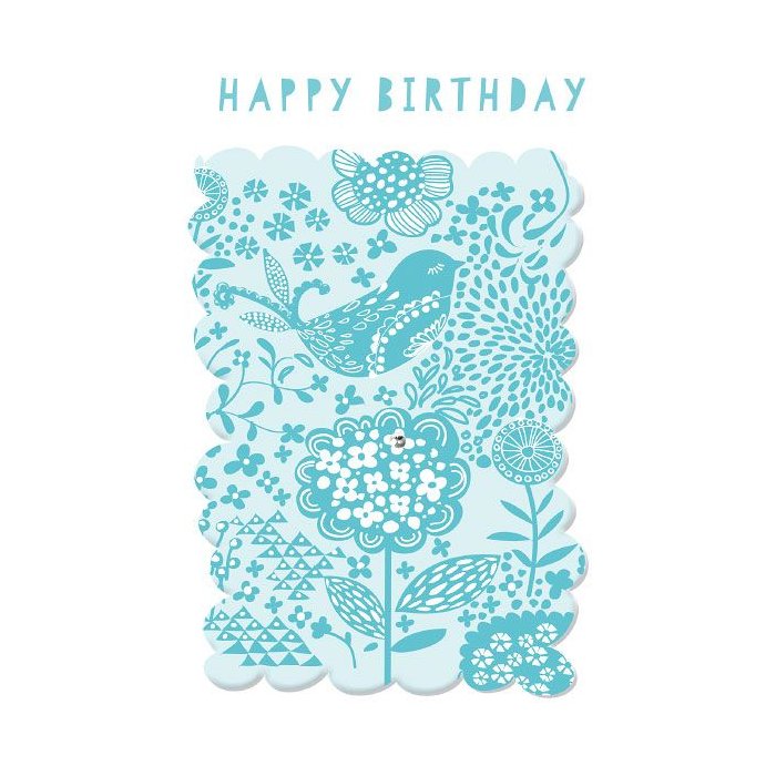 ARTEBENE Card Birthday Blue Bird