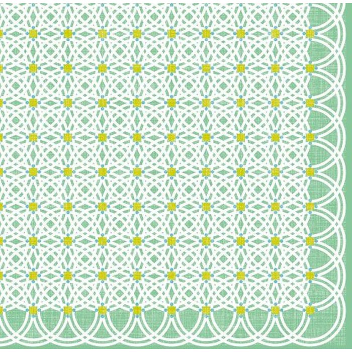 ARTEBENE napkins circle pattern mint 33x33 cm