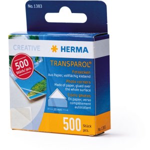 HERMA Transparol photo corners dispenser pack 500 pcs.