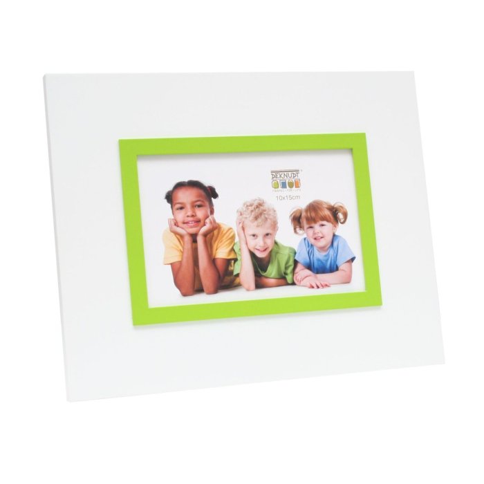 Photo frame S67JK 13x18 cm white with edge green