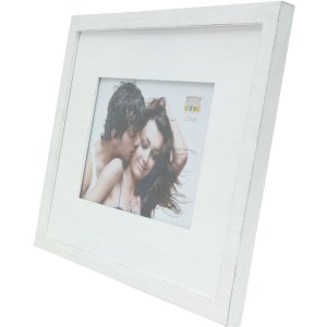 photo frame S67KS wooden mat 15x20 cm white