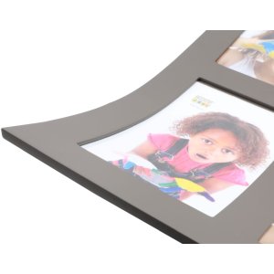 Gallery frame taupe bent for 8 pictures 10x15 cm