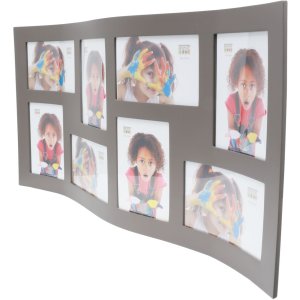 Gallery frame taupe bent for 8 pictures 10x15 cm