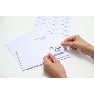 Address labels Premium A4 38,1x21,2 mm round corners white paper matt 6500 pcs.