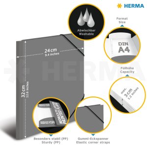 Elasticated folder A4 (German imprint) PP