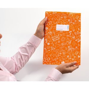 Exercise book cover A4 SCHOOLYDOO, orange