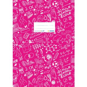 Exercise book cover A4 SCHOOLYDOO, dark pink