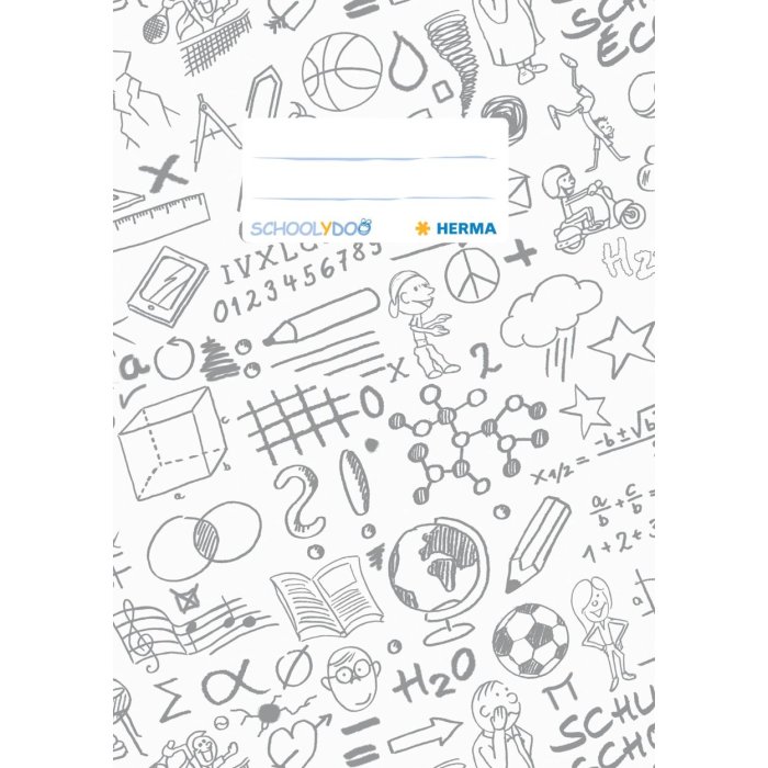 Exercise book cover A5 SCHOOLYDOO, white