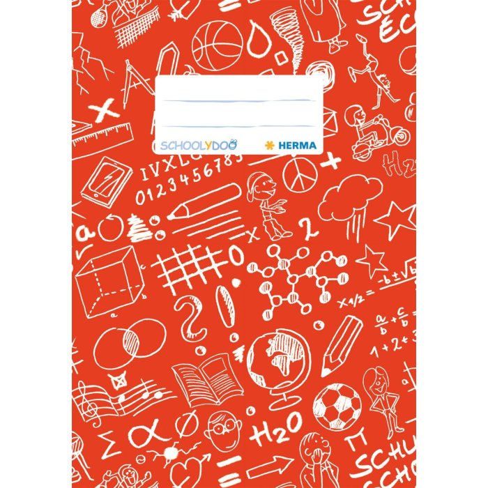 Exercise book cover A5 SCHOOLYDOO, red