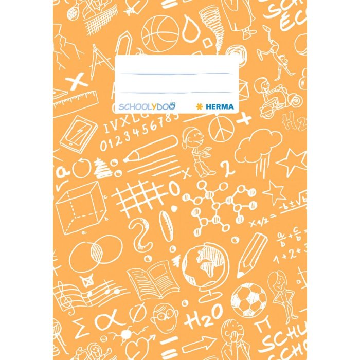 Exercise book cover A5 SCHOOLYDOO, orange