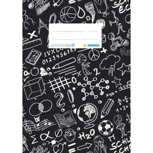 Exercise book cover A5 SCHOOLYDOO, black