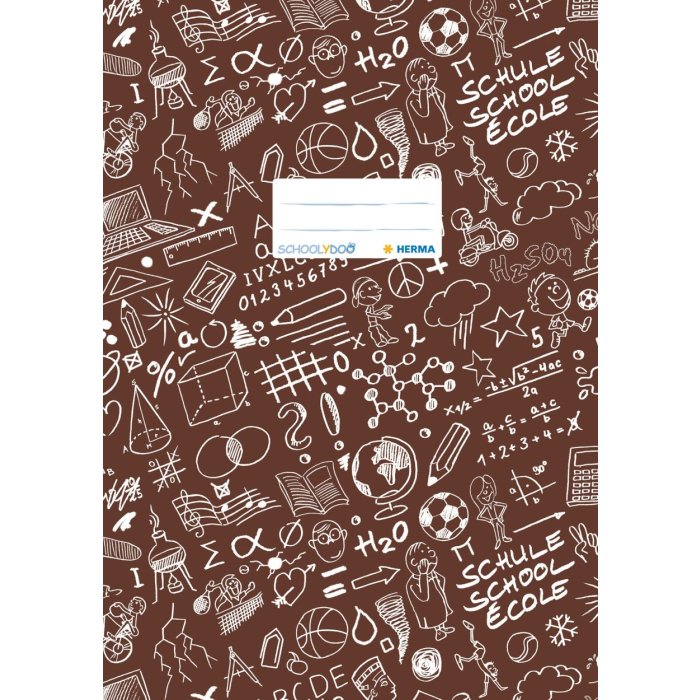 Excercise book cover A4 SCHOOLYDOO, brown