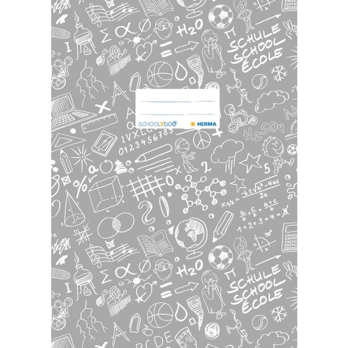 HERMA Excercise book cover A4 SCHOOLYDOO grey