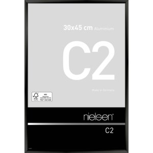 Nielse alu frame C2 Jet Polished Black 30x45 cm