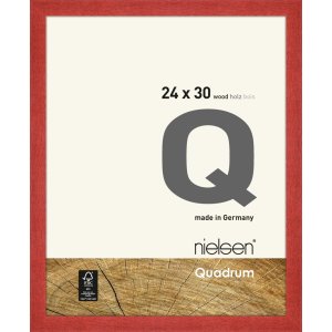 wood frame Quadrum FSC 24x30 cm red