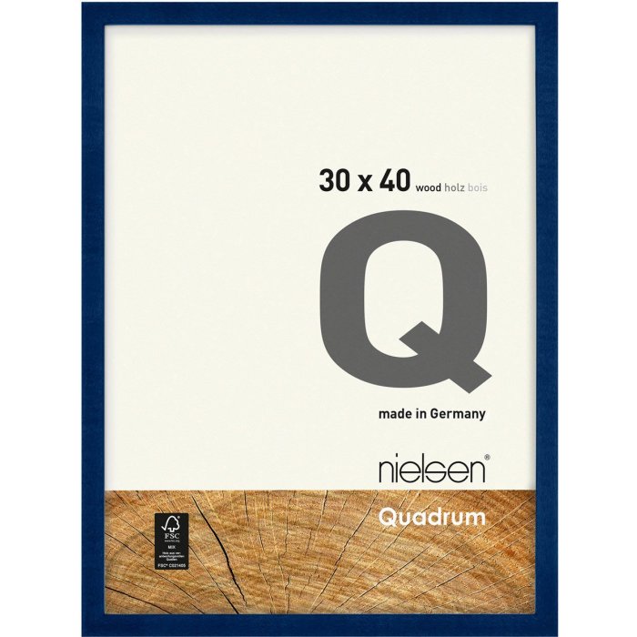 wood frame Quadrum FSC 24x30 cm blue