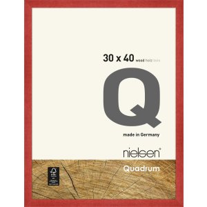 wood frame Quadrum FSC 30x40 cm red